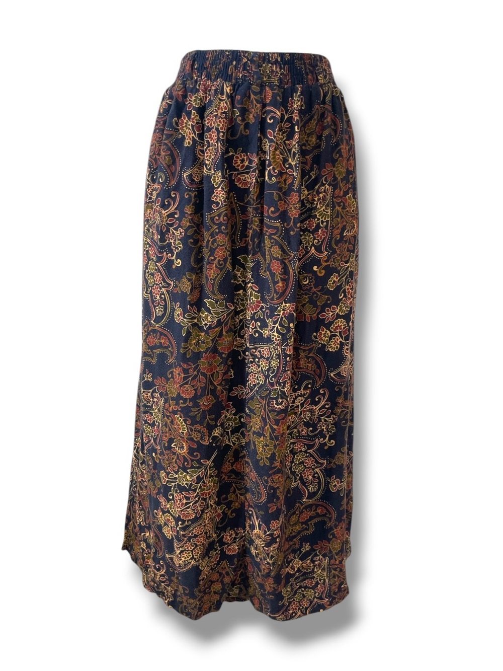 Sag Harbor Vintage Maxi Skirt M Floral Paisley Whimsy Goth Dark Academia 90s - Picture 2 of 8